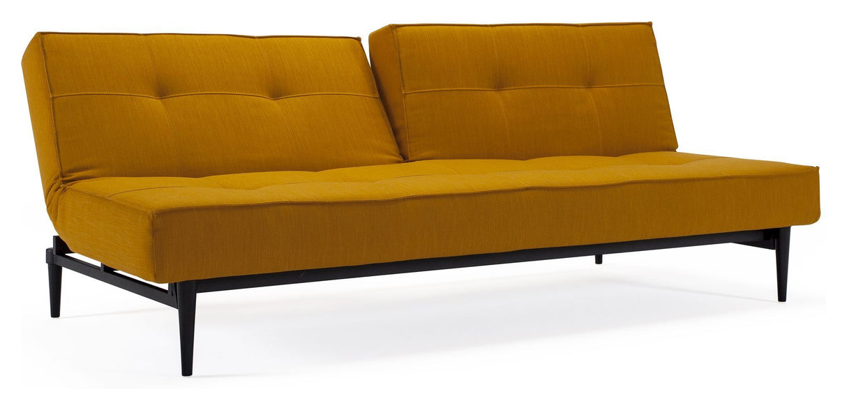 Splitback Styletto Sovesofa, Curry/sort - Unoliving.com