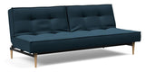 Splitback Styletto Sovesofa, Lys træ, Argus/Navy Blue - Unoliving.com