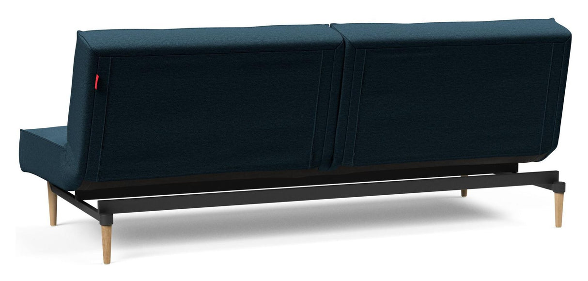 Splitback Styletto Sovesofa, Lys træ, Argus/Navy Blue - Unoliving.com