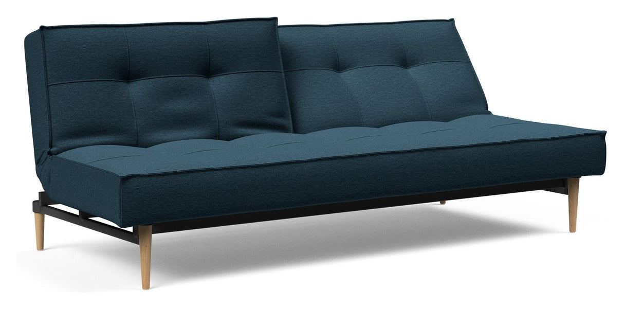 Splitback Styletto Sovesofa, Lys træ, Argus/Navy Blue - Unoliving.com