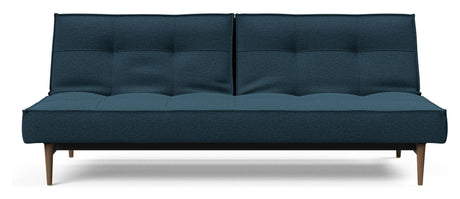 Splitback Styletto Sovesofa, Mørk træ, Argus/Navy Blue - Unoliving.com