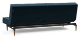 Splitback Styletto Sovesofa, Mørk træ, Argus/Navy Blue - Unoliving.com