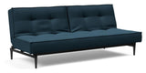 Splitback Styletto Sovesofa, Sort, Argus/Navy Blue - Unoliving.com