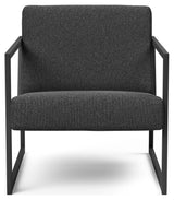 Vikko Loungestol m. armelæn, Bouclé/Charcoal - Unoliving.com