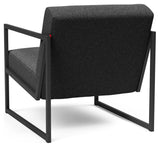 Vikko Loungestol m. armelæn, Bouclé/Charcoal - Unoliving.com