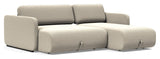 Vogan Sovesofa m. chaiselong, Bouclé/Beige - Unoliving.com