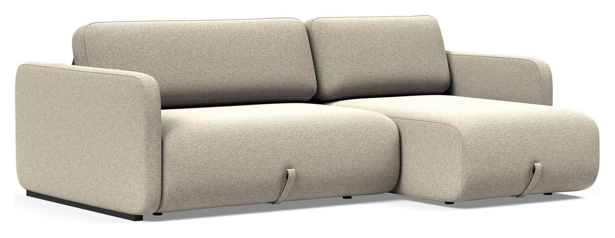 Vogan Sovesofa m. chaiselong, Bouclé/Beige - Unoliving.com