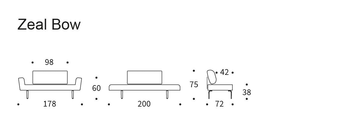 Zeal Bow Daybed, Twist/Granite - Unoliving.com