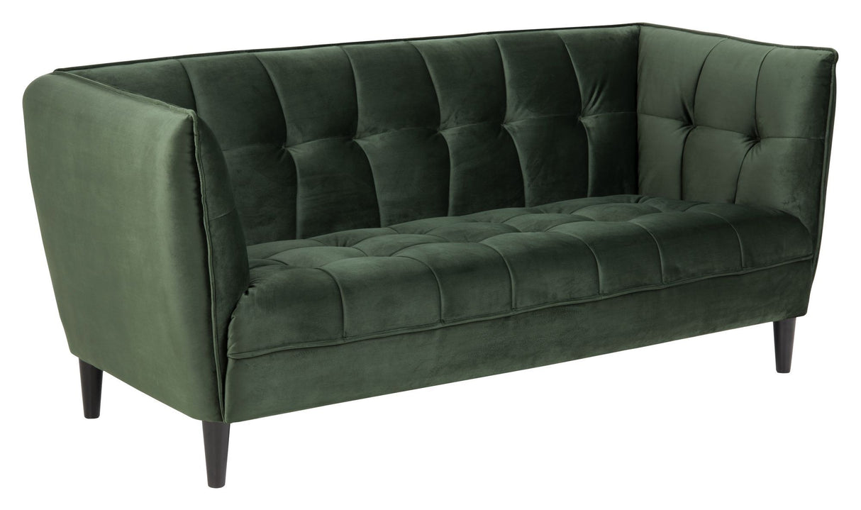 Jonna 2,5-pers. Sofa, Skovgrøn Velour - Unoliving.com