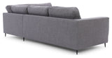 Bernadotte Sofa m. chaiselong 3-pers. open højre, Antracit