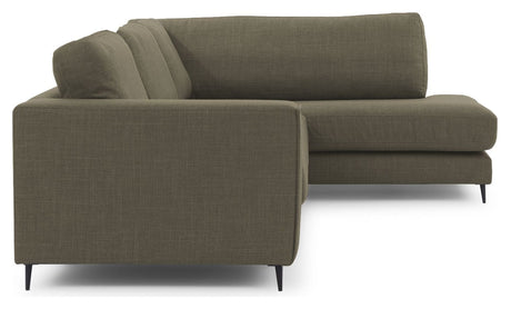 Bernadotte Sofa m. chaiselong 3-pers. open højre, Grøn