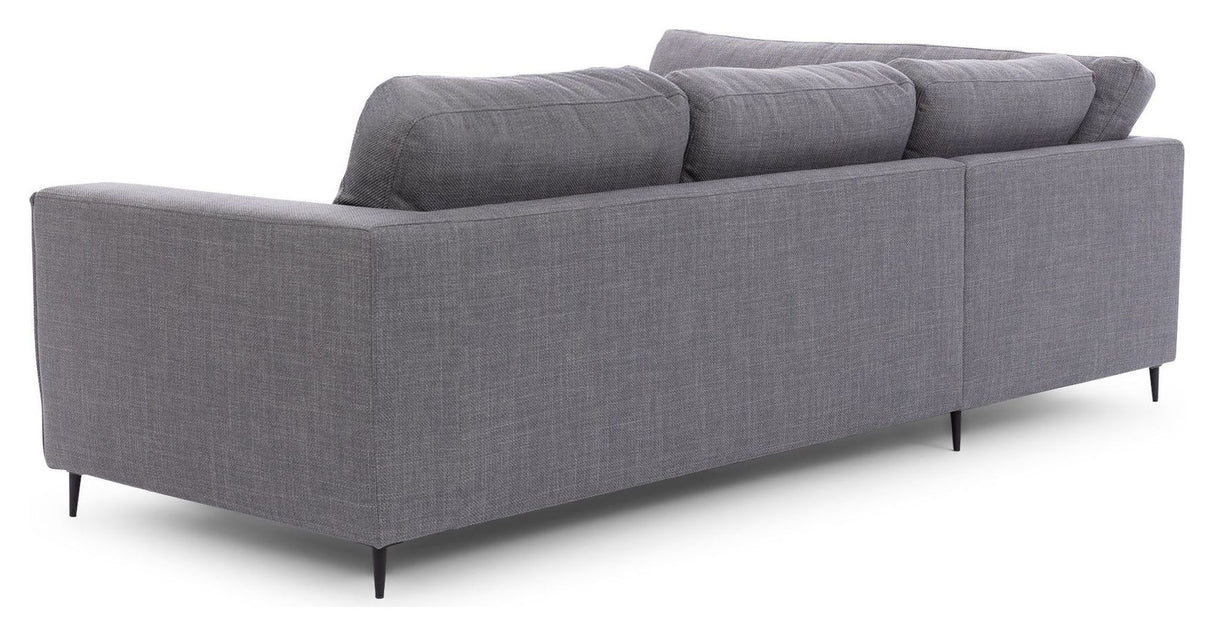 Bernadotte Sofa m. chaiselong 3-pers. open venstre, Antracit