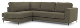 Bernadotte Sofa m. chaiselong 3-pers. open venstre, Grøn