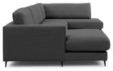 Bernadotte U-sofa, open end højre, Antracit