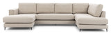 Bernadotte U-sofa, open end højre, Beige