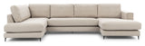 Bernadotte U-sofa, open end venstre, Beige