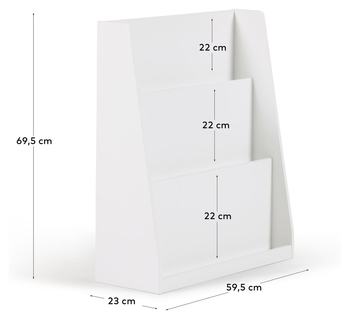 Adiventina Bogreol, 59,5x69,5, Hvid MDF