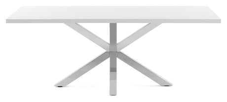 Kave Home Arya Spisebord Hvid/Stål, 200x100 - Unoliving.com