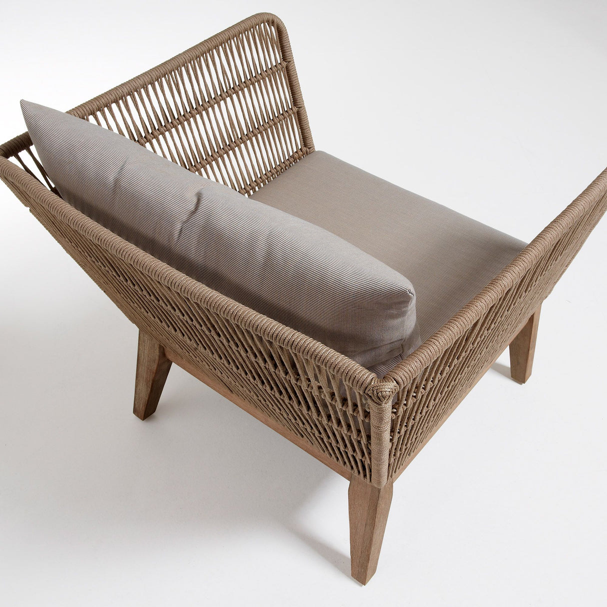 Bellano Loungestol m/hynder Beige reb - Unoliving.com