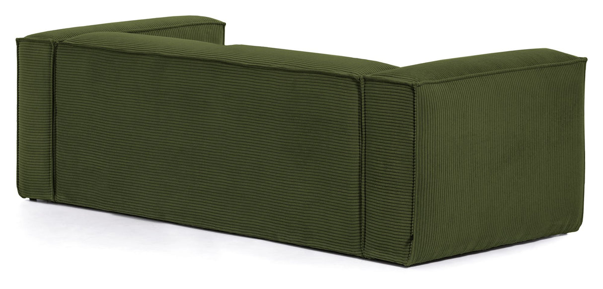 Blok 3-pers. sofa - Grøn fløjl - Unoliving.com