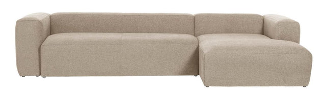 Blok 3-pers. Sofa m. højrevendt Chaise Beige - Unoliving.com