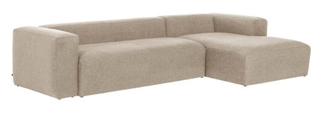 Blok 3-pers. Sofa m. højrevendt Chaise Beige