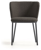 Kave Home Ciselia Spisebordsstol m. sort shearling - Unoliving.com