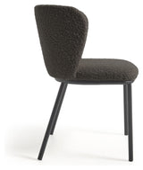 Kave Home Ciselia Spisebordsstol m. sort shearling - Unoliving.com