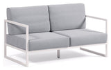 Comova 2-pers. Loungesofa 152 cm - Blå/Hvid aluminium