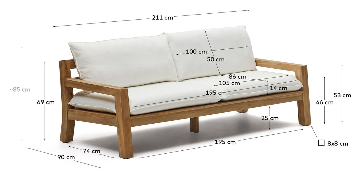 Forcanera 3-pers. Loungesofa, Hvid - Unoliving.com