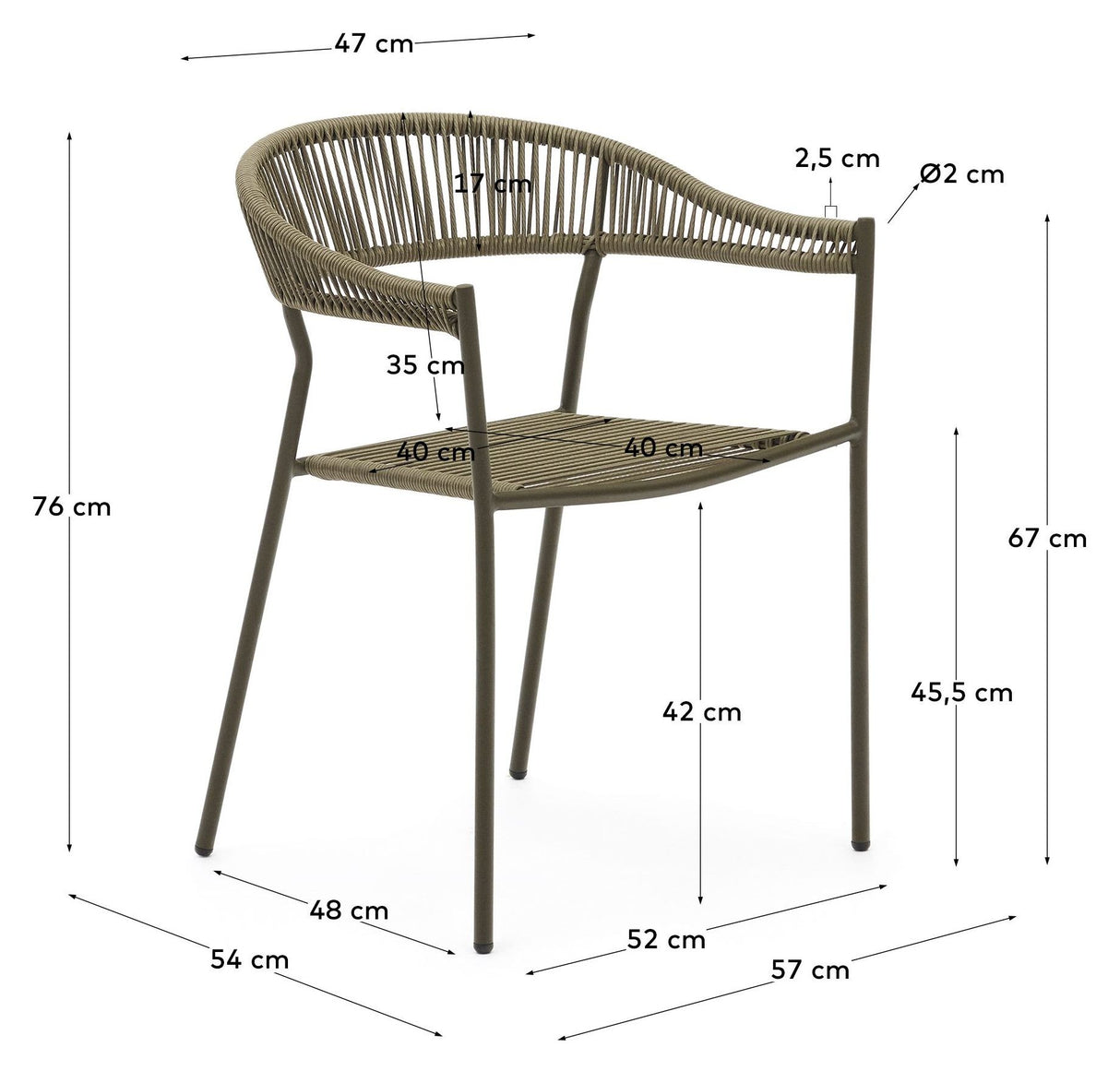 Futadera Havestol, Grøn - Unoliving.com