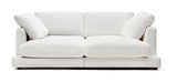 Gala 3-pers. sofa m. dobbelt chaiselong, Hvid Chenillestof - Unoliving.com