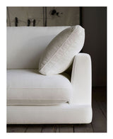 Gala 4-pers. sofa m. chaiselong i venstre side, Hvid Chenillestof - Unoliving.com