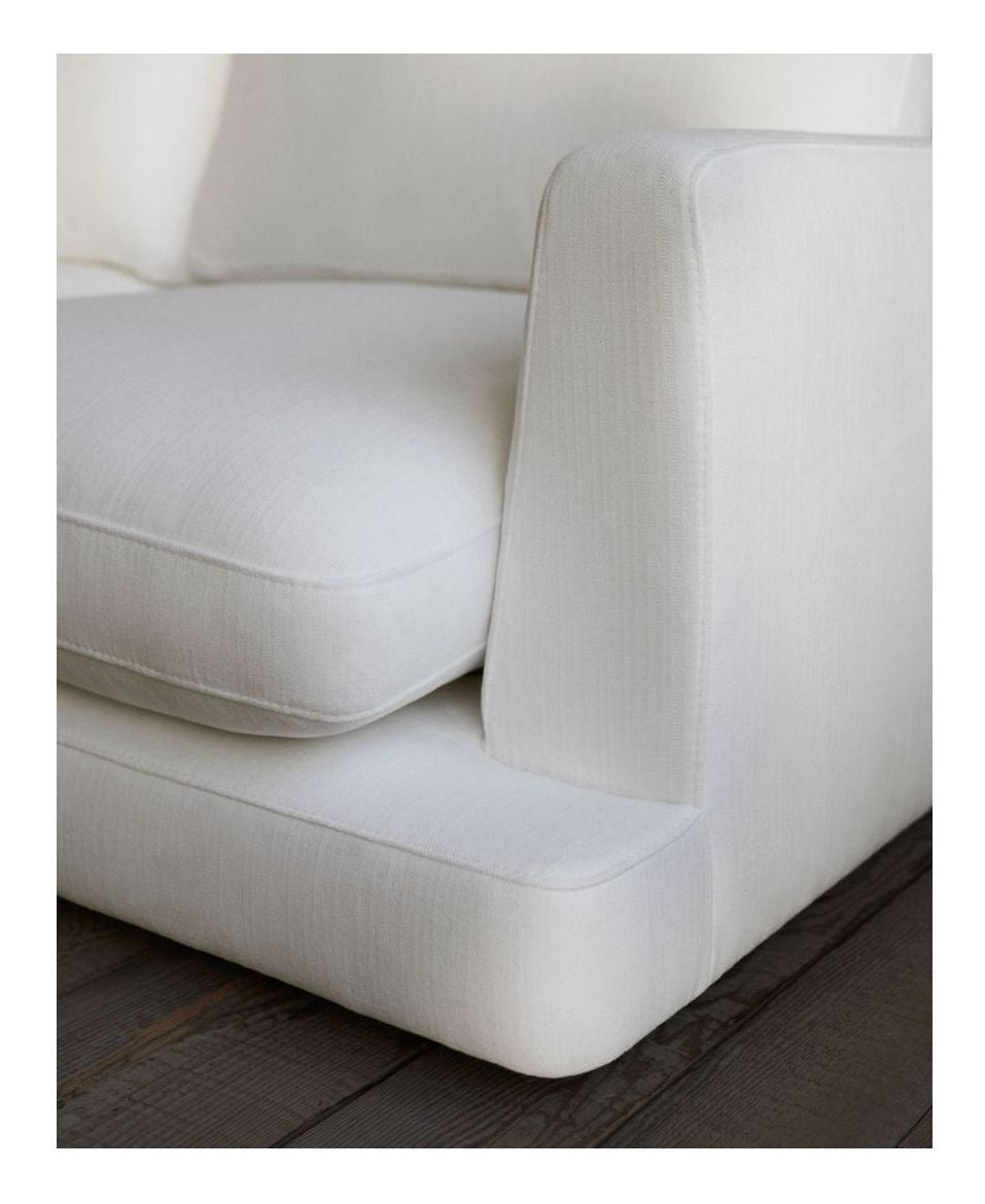 Gala 4-pers. sofa m. chaiselong i venstre side, Hvid Chenillestof - Unoliving.com