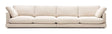 Gala 6-pers. sofa, Beige Chenillestof - Unoliving.com