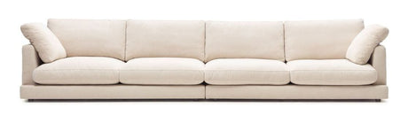 Gala 6-pers. sofa, Beige Chenillestof - Unoliving.com