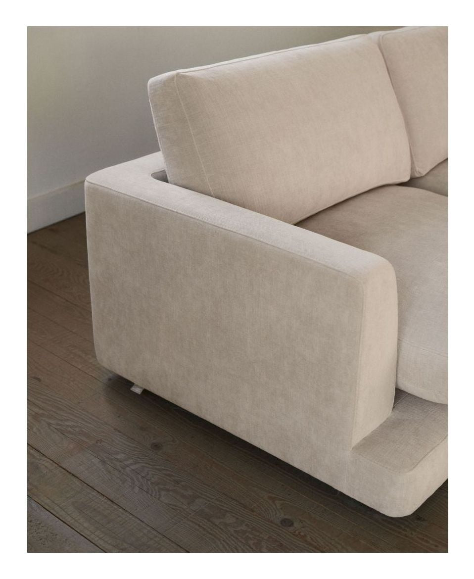 Gala 6-pers. sofa, Beige Chenillestof - Unoliving.com