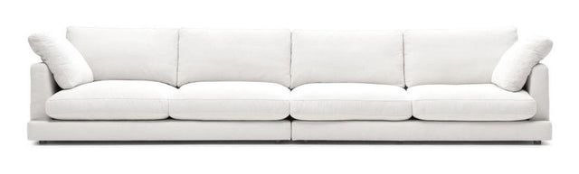 Gala 6-pers. Sofa, Hvid Chenillestof - Unoliving.com