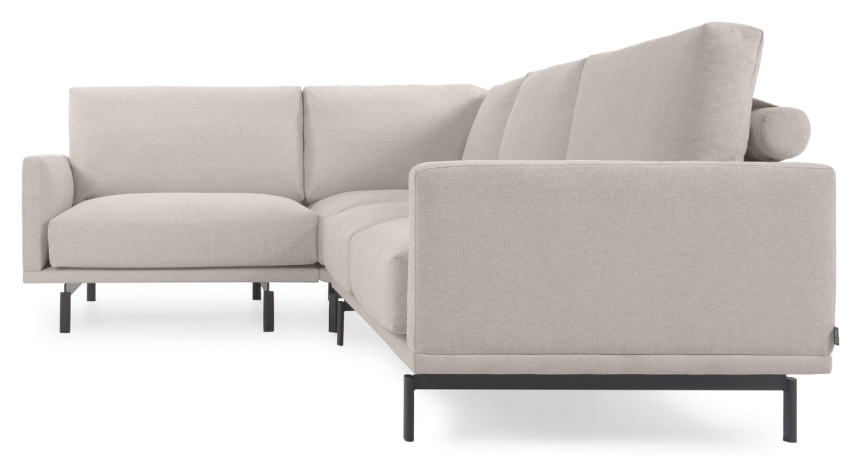 Galene 3-pers. Hjørnesofa, 207x267, Beige chenille - Unoliving.com