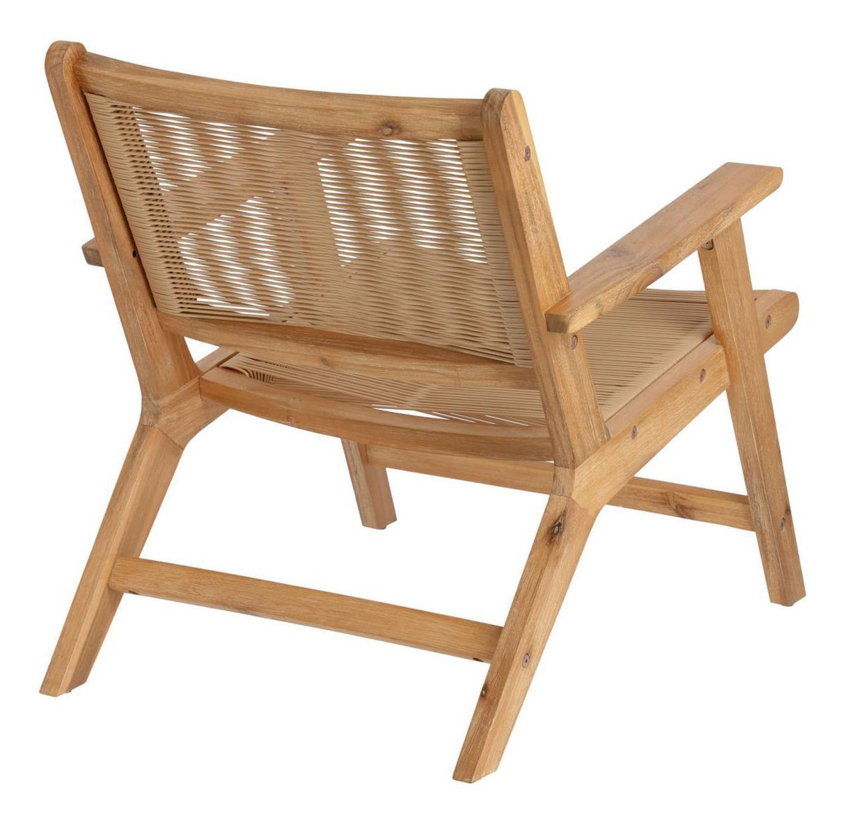 Geralda Loungestol, Akacie/Polyrattan flet - Unoliving.com