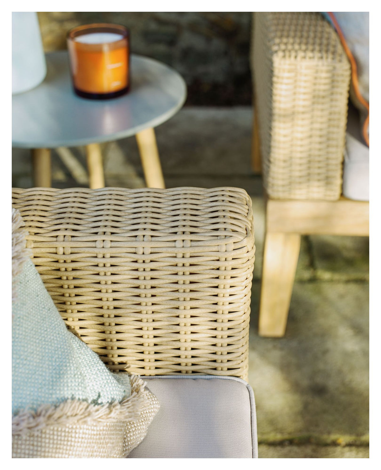 Giana Loungestol Akacie/Polyrattan - Unoliving.com