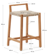 Giverola stol, teaktræ 80 cm - Unoliving.com