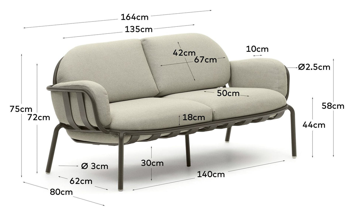 Joncols 2-pers. Loungesofa, Lysegrøn - Unoliving.com