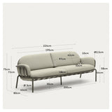 Joncols 3-pers. Loungesofa, Lysegrøn - Unoliving.com