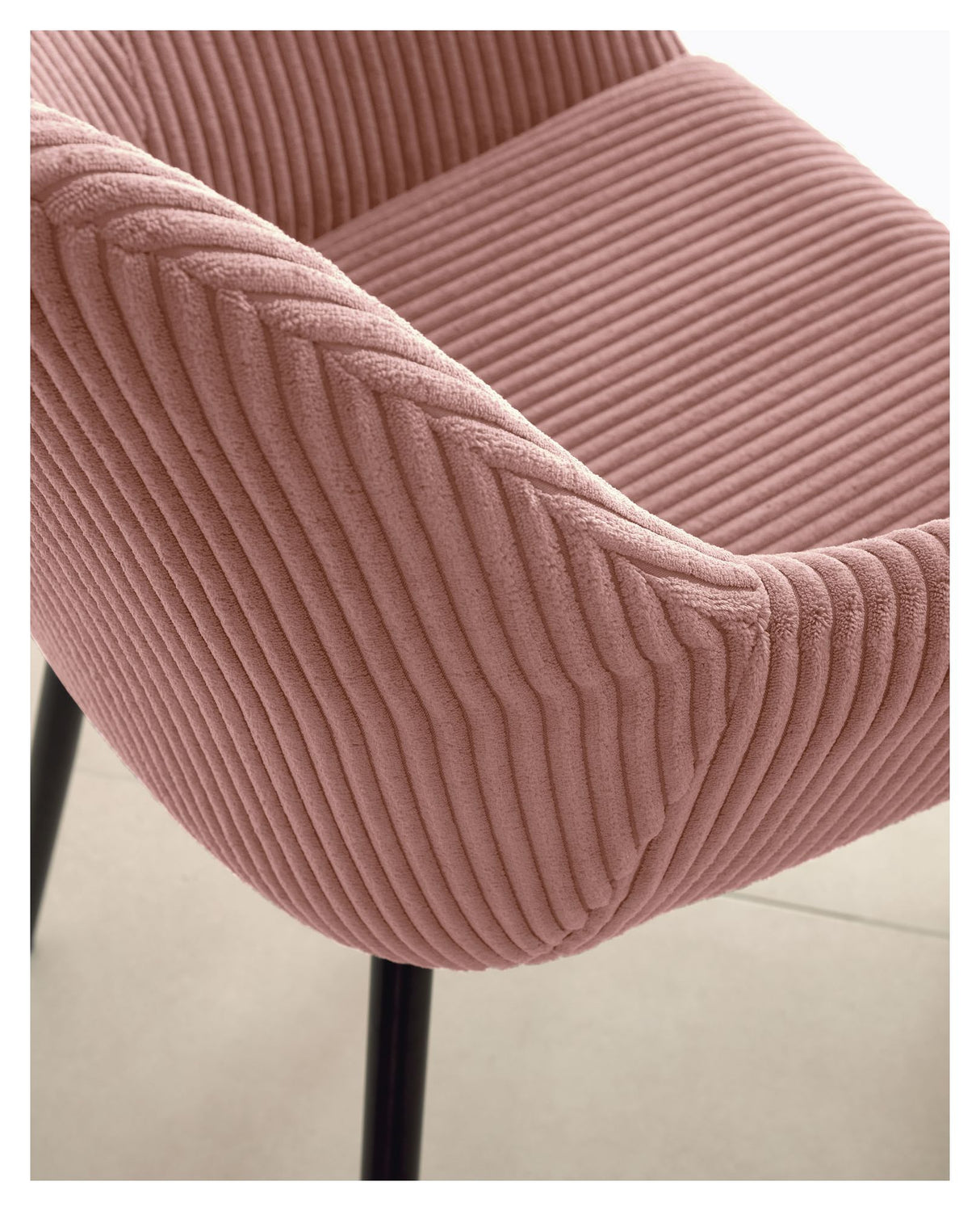 Konna Spisebordsstol Pink Fløjl - Unoliving.com