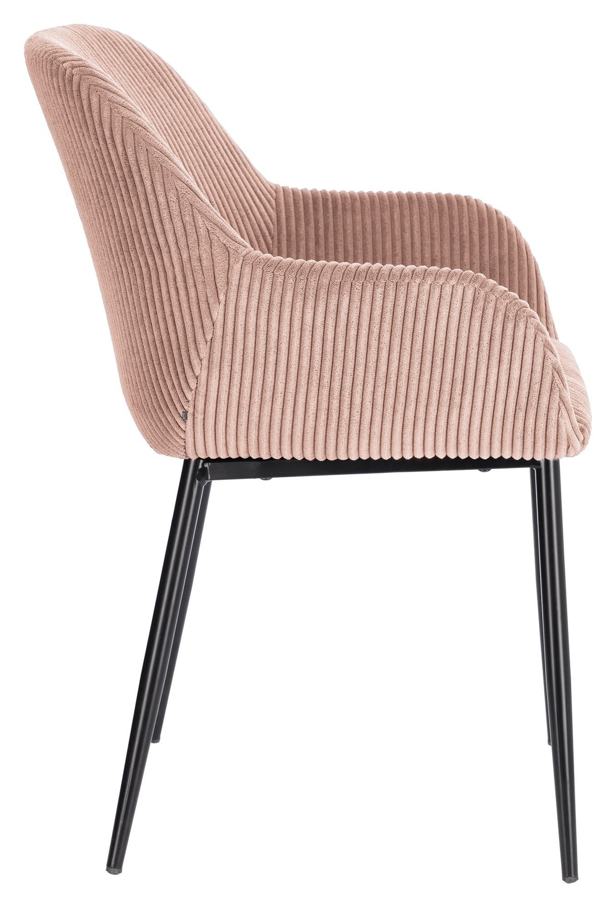 Konna Spisebordsstol Pink Fløjl - Unoliving.com