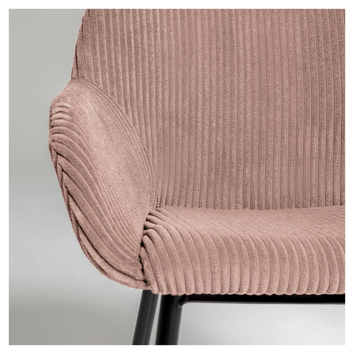 Konna Spisebordsstol Pink Fløjl - Unoliving.com