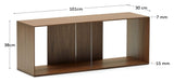 Litto Reolmodul, Large, Valnøddefinér, 101x38 - Unoliving.com