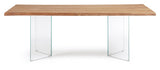 Lotty Spisebord m. glasben, 220x100 - Unoliving.com