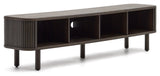 Mailen TV-Bord m. 2 låger, Askefinér/Mørk finish, 200x50 - Unoliving.com